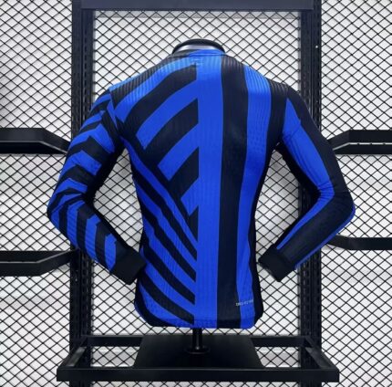 Mens Inter Milan 2024/25 Home Long Sleeve Jersey Player Version 1