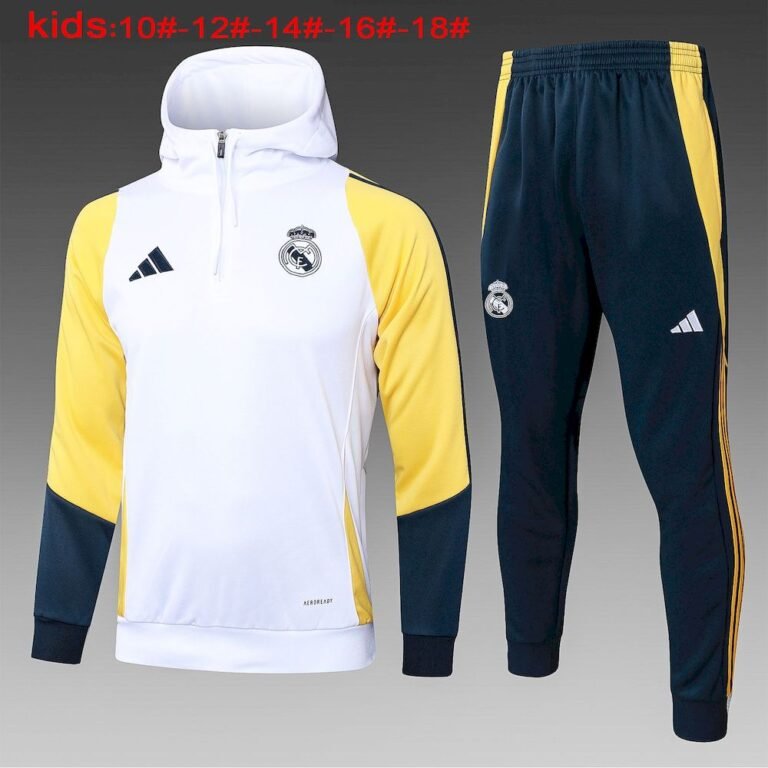 Kids Real Madrid 2025/26 Half-Zip Sweater+Pant 815 4