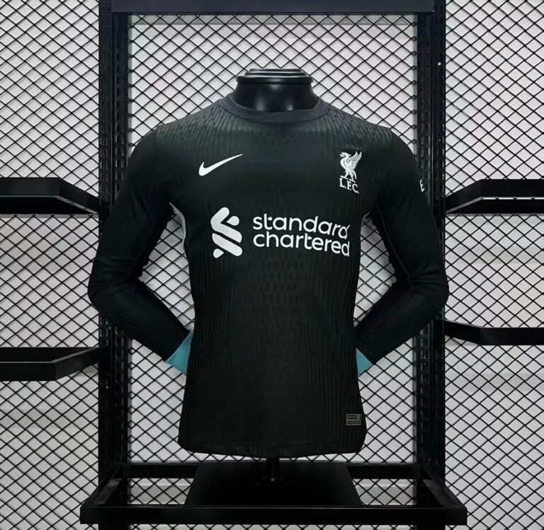 Mens Liverpool 2024/25 Away Long Sleeve Jersey Player Version