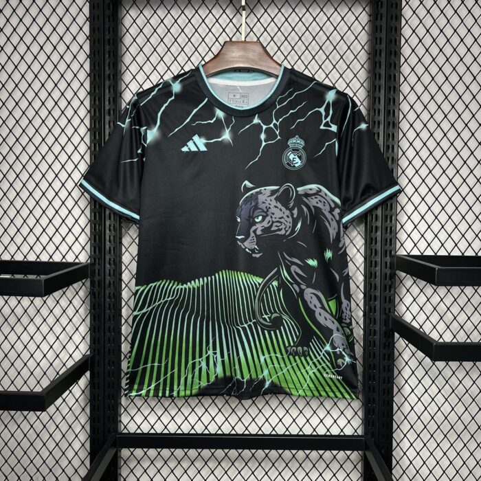 Mens Real Madrid 2024/25 Black and green Jersey 6