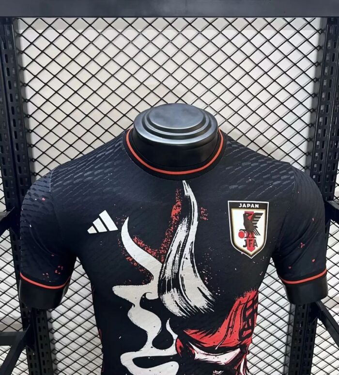 Mens Japan 2024/25 Red Dragon Black Warrior Jersey Player Version 2
