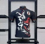 Mens Japan 2024/25 Red Dragon Black Warrior Jersey Player Version