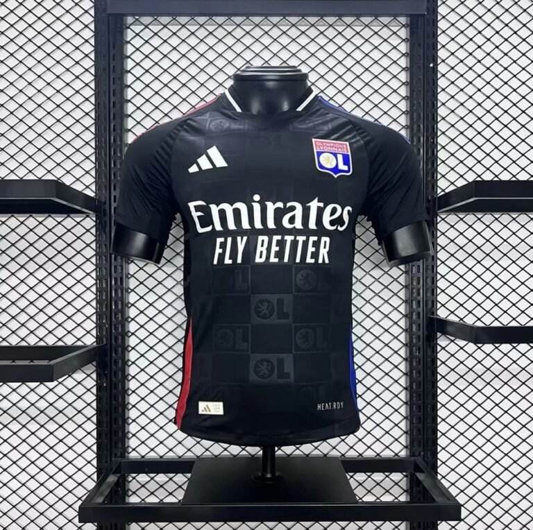 Mens Olympique Lyonnais 2024/25 Away Jersey Player Version