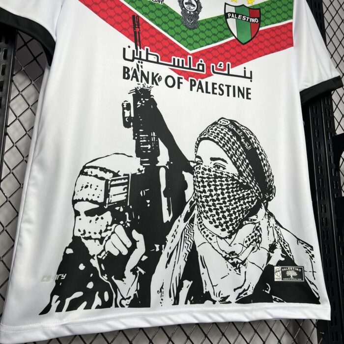 Mens CD Palestino 2024/25 White Graffiti Jersey 3