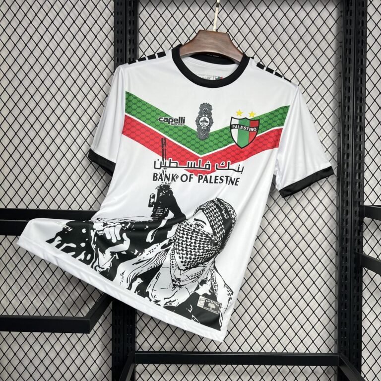 Mens CD Palestino 2024/25 White Graffiti Jersey