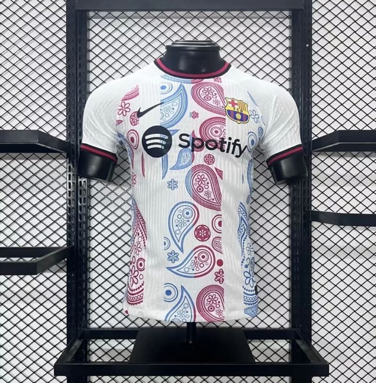 Mens Barcelona 2024/25 White Jersey Player Version