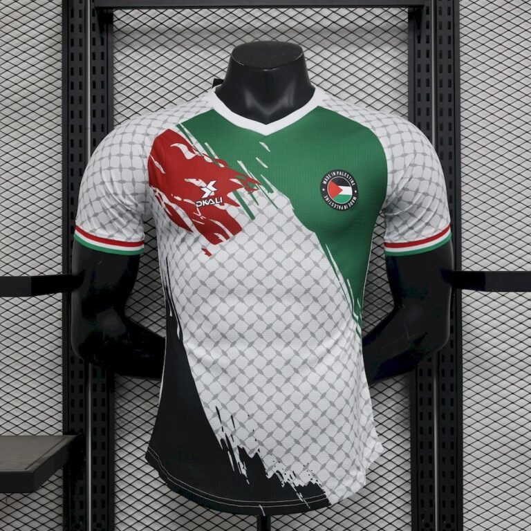 Mens CD Palestino 2024/25 Maillot DKALI White Jersey Player Version