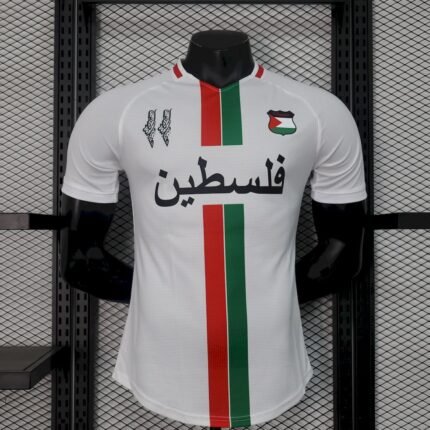 Mens CD Palestino 2024/25 Hand of God White Jersey Player Version