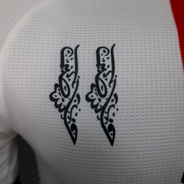 Mens CD Palestino 2024/25 Hand of God White Jersey Player Version 4