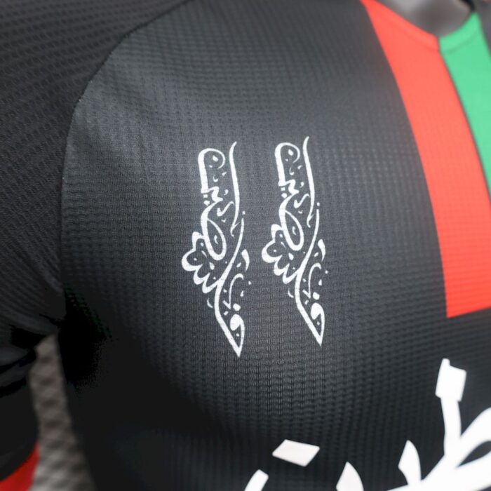 Mens CD Palestino 2024/25 Hand of God Black Jersey Player Version 2