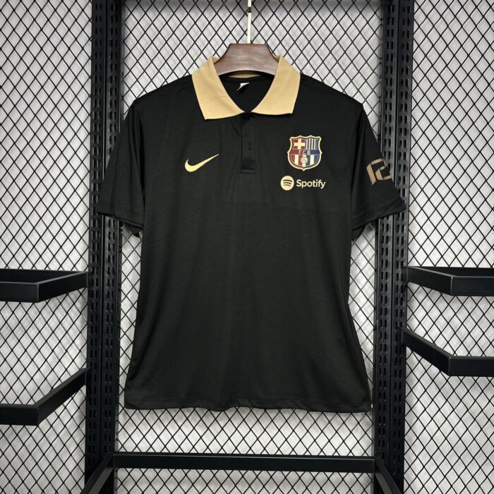 Mens Barcelona 2024/25 Polo Black Jersey 5