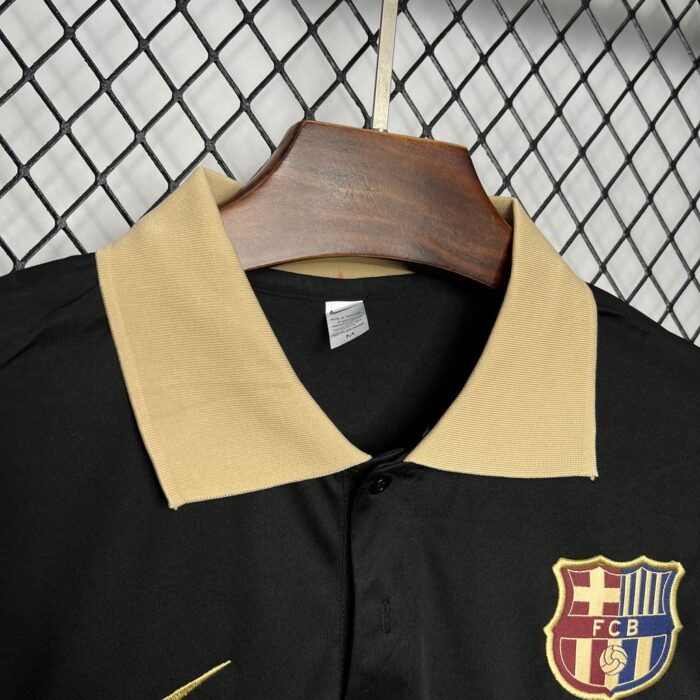 Mens Barcelona 2024/25 Polo Black Jersey 4
