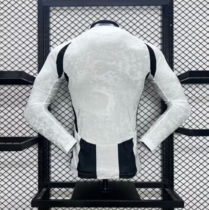Mens Juventus 2024/25 Home Long Sleeve Jersey Player Version 1
