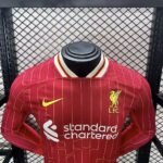 Mens Liverpool 2024/25 Home Long Sleeve Jersey Player Version 2