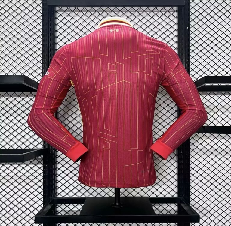 Mens Liverpool 2024/25 Home Long Sleeve Jersey Player Version 1