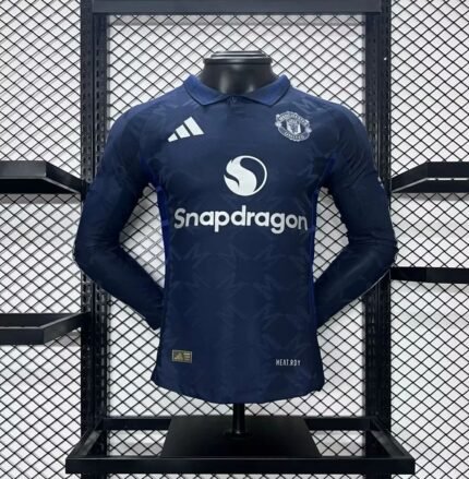 Mens Manchester United 2024/25 Away Long Sleeve Jersey Player Version