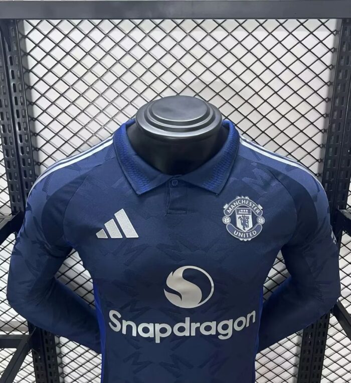 Mens Manchester United 2024/25 Away Long Sleeve Jersey Player Version 2
