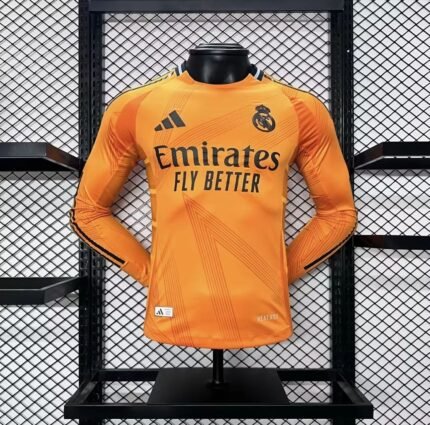 Mens Real Madrid 2024/25 Away Long Sleeve Jersey Player Version