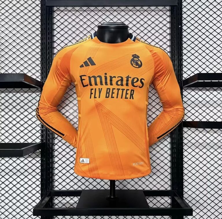 Mens Real Madrid 2024/25 Away Long Sleeve Jersey Player Version