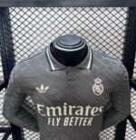 Mens Real Madrid 2024/25 Third Long Sleeve Jersey Player Version 2