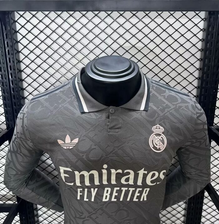 Mens Real Madrid 2024/25 Third Long Sleeve Jersey Player Version 2