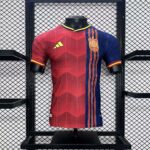 Mens Spain 2024/25 Red Jersey Player Version