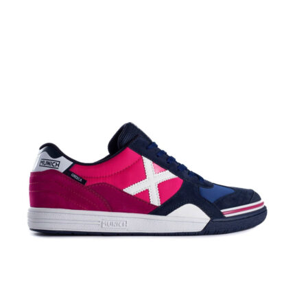 Munich Gresca Indoor Football Boots – Navy/Fuchsia