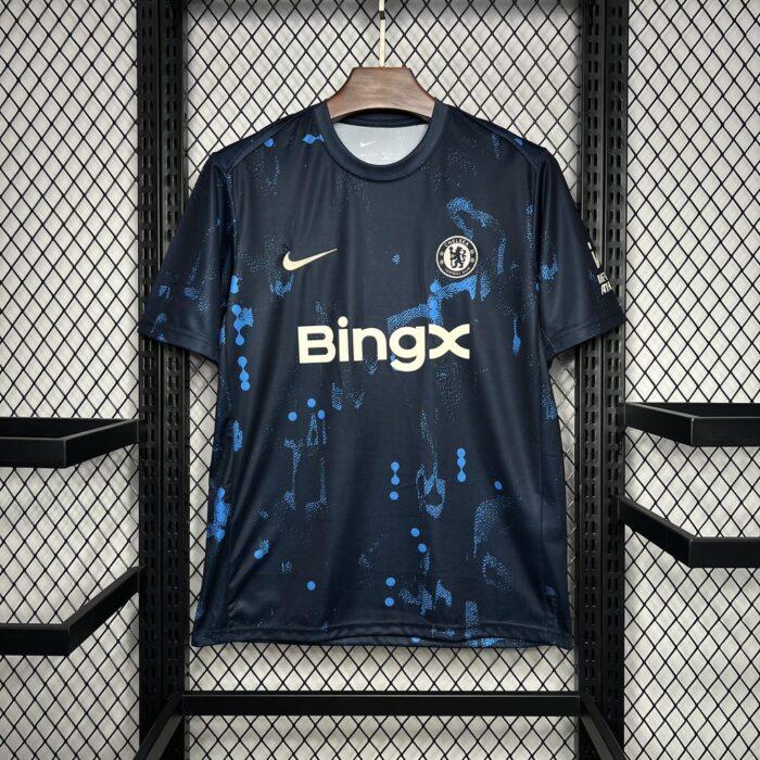 Mens Chelsea 2024/25 Dark blue Pre-Match Jersey 5