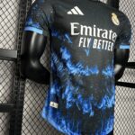 Mens Real Madrid 2024/25 Ocean Blue Jersey Player Version 4