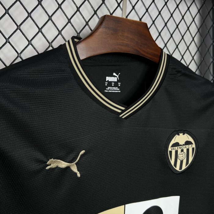 Mens Valencia CF 2024/25 Black Gold Edition Jersey 4