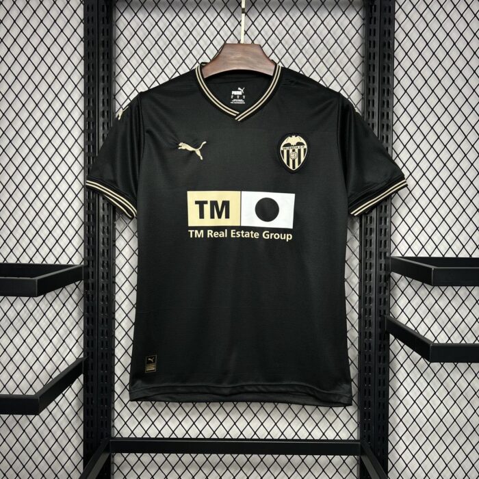 Mens Valencia CF 2024/25 Black Gold Edition Jersey 2