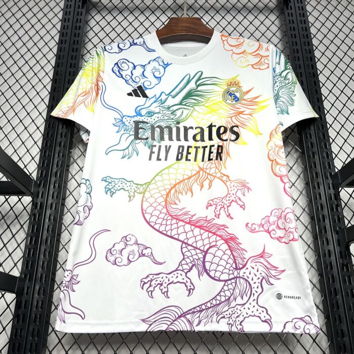 Mens Real Madrid 2024/25 White Cailong Jersey 4