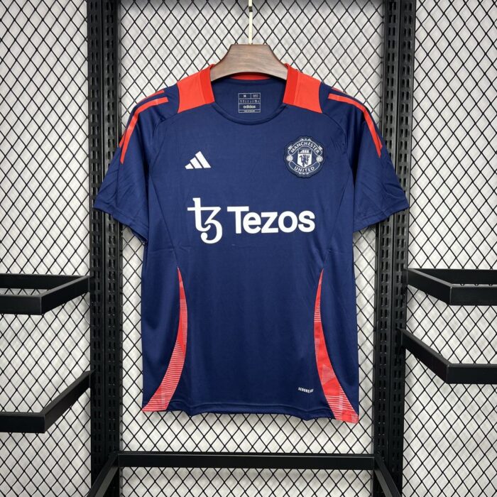 Mens Manchester United 2024/25 Dark blue Pre-Match Jersey 6