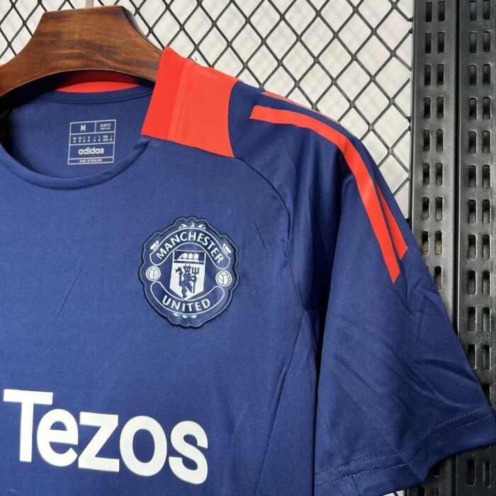 Mens Manchester United 2024/25 Dark blue Pre-Match Jersey 2
