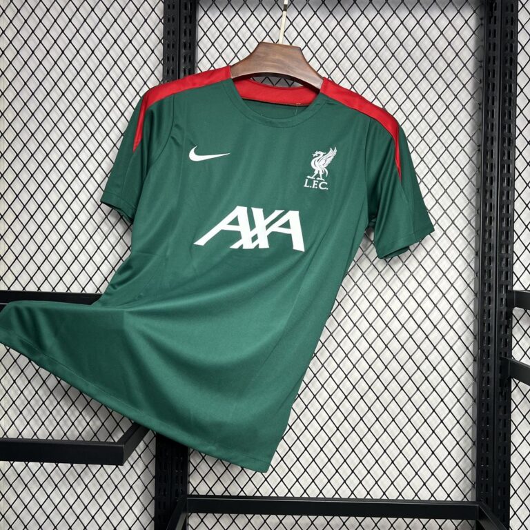 Mens Liverpool 2024/25 Pre-Match dark green Jersey