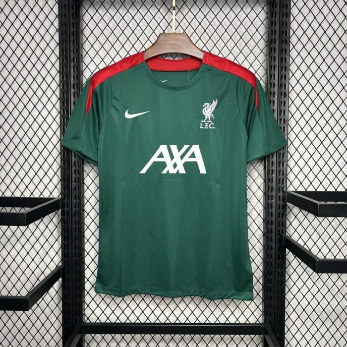 Mens Liverpool 2024/25 Pre-Match dark green Jersey 2