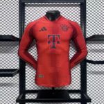 Mens Bayern Munich 2024/25 Home Long Sleeve Jersey Player Version