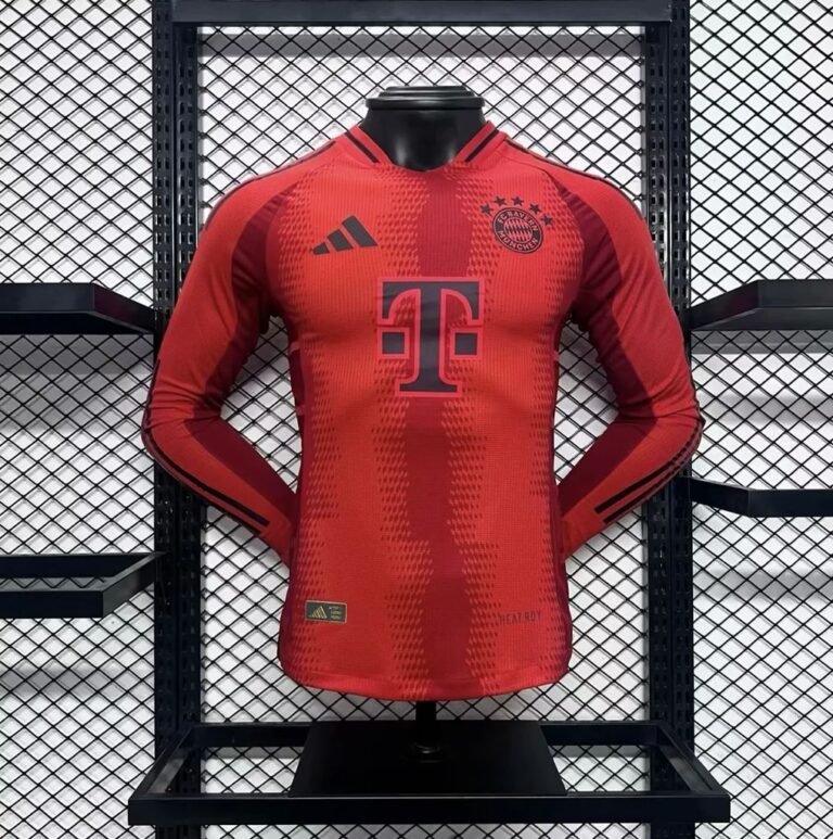 Mens Bayern Munich 2024/25 Home Long Sleeve Jersey Player Version