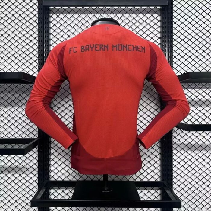 Mens Bayern Munich 2024/25 Home Long Sleeve Jersey Player Version 1