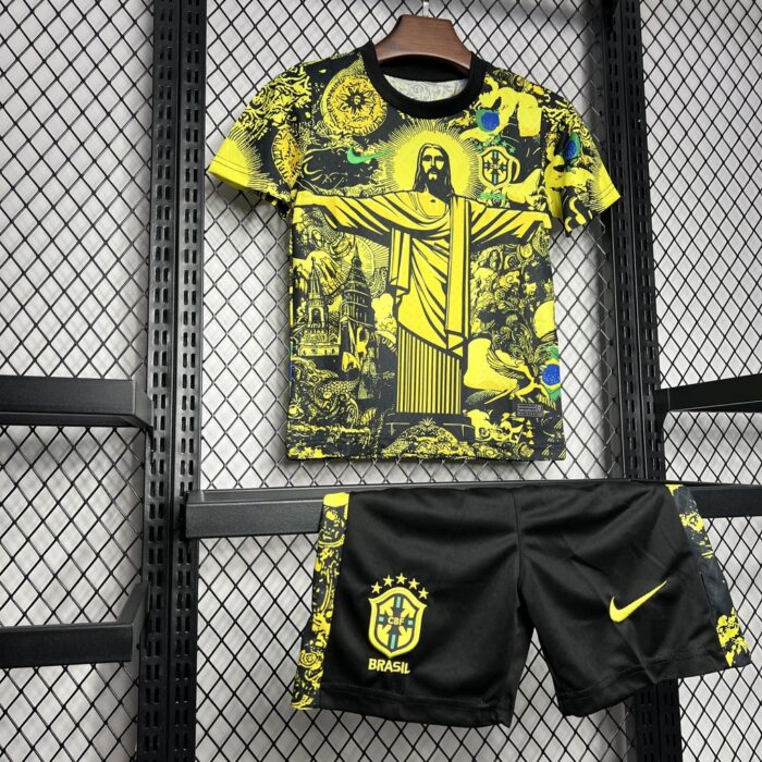 Kids Brazil 2024/25 Yellow Kit 2