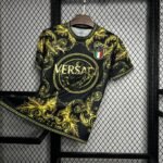 Mens Italy 2022/23 Versace Co-Branded Edition Jersey-Gold