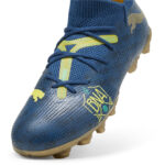 Puma Future 7 Junior Firm Ground Football Boots – Blue/Yllw/Gold – view 6