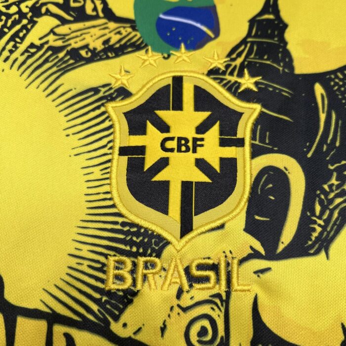 Mens Brazil 2024/25 Yellow Jersey 4