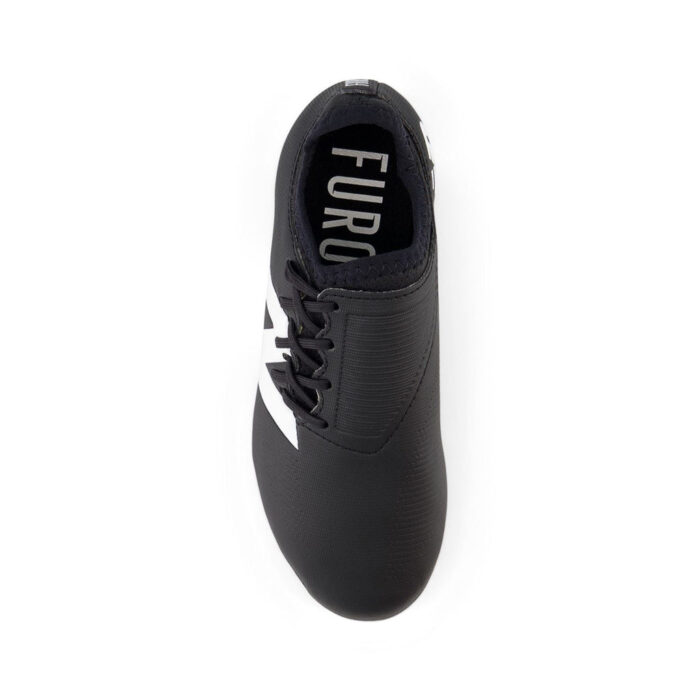 New Balance Furon V7+ Dispatch Junior Firm Ground Football Boots – Black/White - Image 3