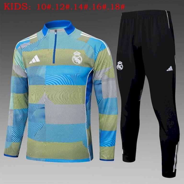 Kids Real Madrid 2025/26 Half-Zip Sweater+Pant 815 8