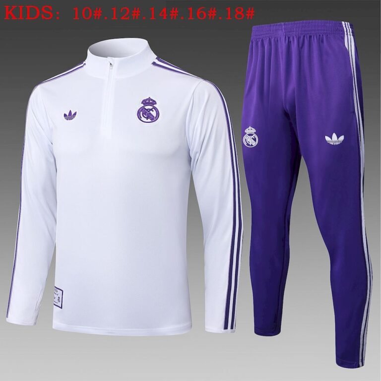 Kids Real Madrid 2025/26 Half-Zip Sweater+Pant 815 7
