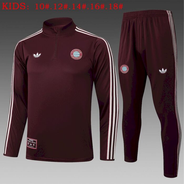 Kids Bayern Munich 2025/26 Half-Zip Sweater+Pant 815 7