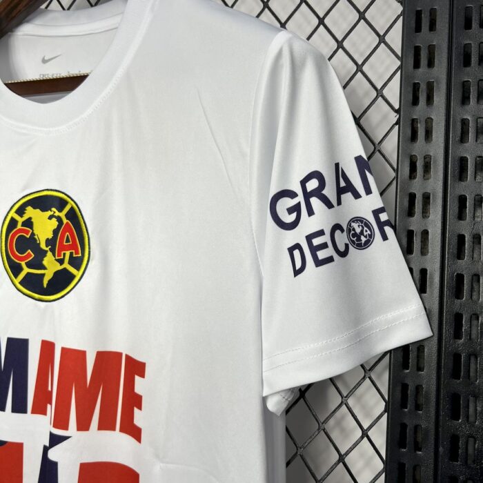 Mens Club America 2024/25 15 Champions White Commemorative Edition White Jersey 3