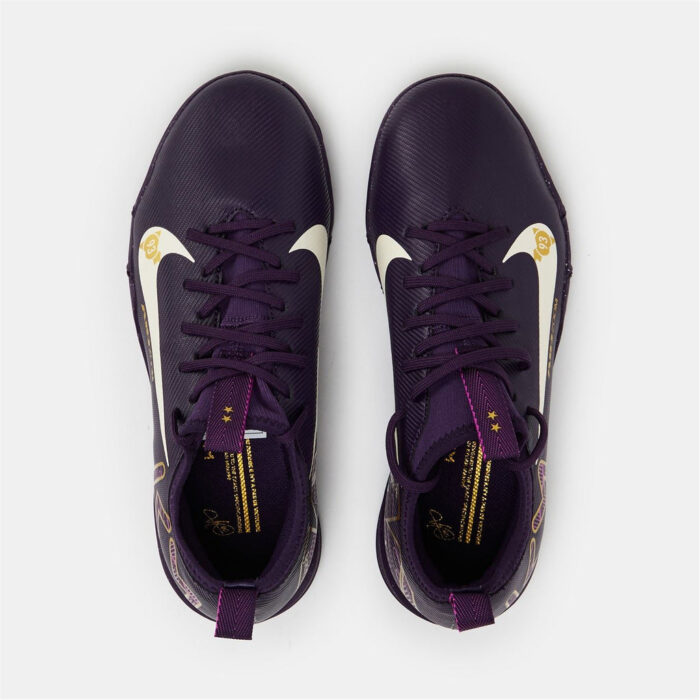Nike Zoom Mercurial Vapor 16 Junior Turf Football Boots – Purple/Ivory – view 6