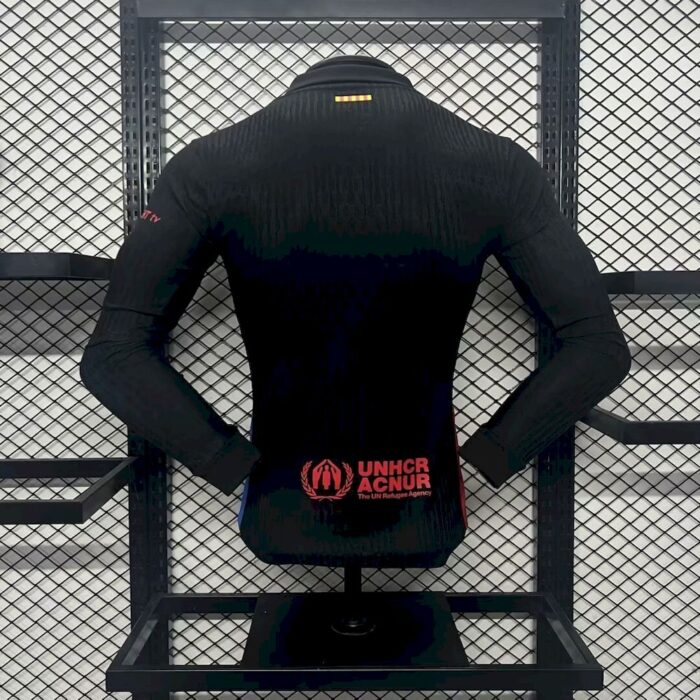 Mens Barcelona 2024/25 Away Long Sleeve Jersey Player Version 1